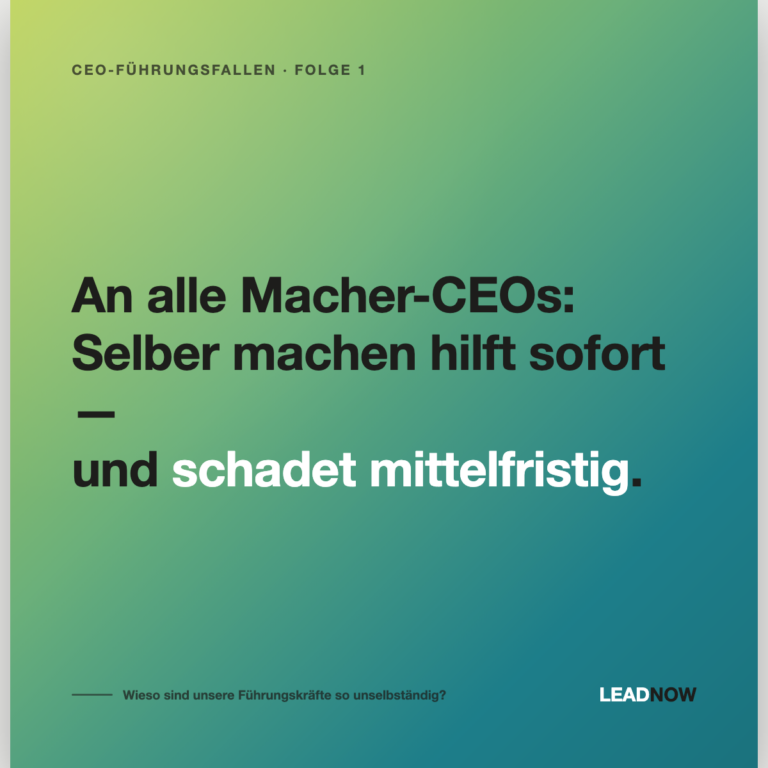 Selber machen hat Nebenwirkungen